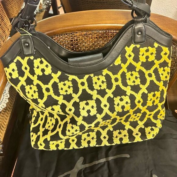 petunia new Ladies purse black/yellow velvet - Picture 7 of 7